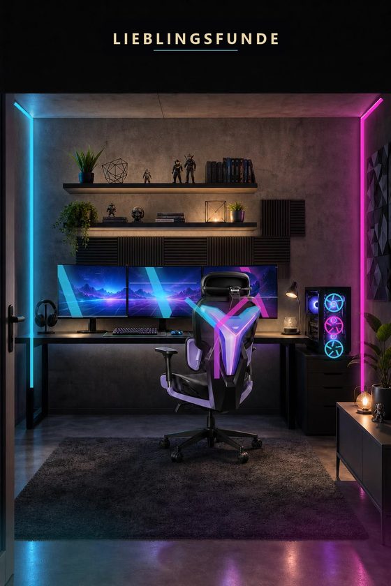 Gaming Setup Ideas: Neon Room mit LED-Beleuchtung