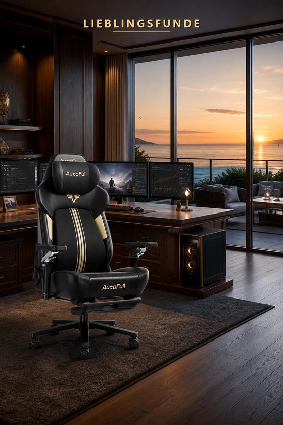 Gaming Zimmer für Erwachsene: dunkles Holz und Leder