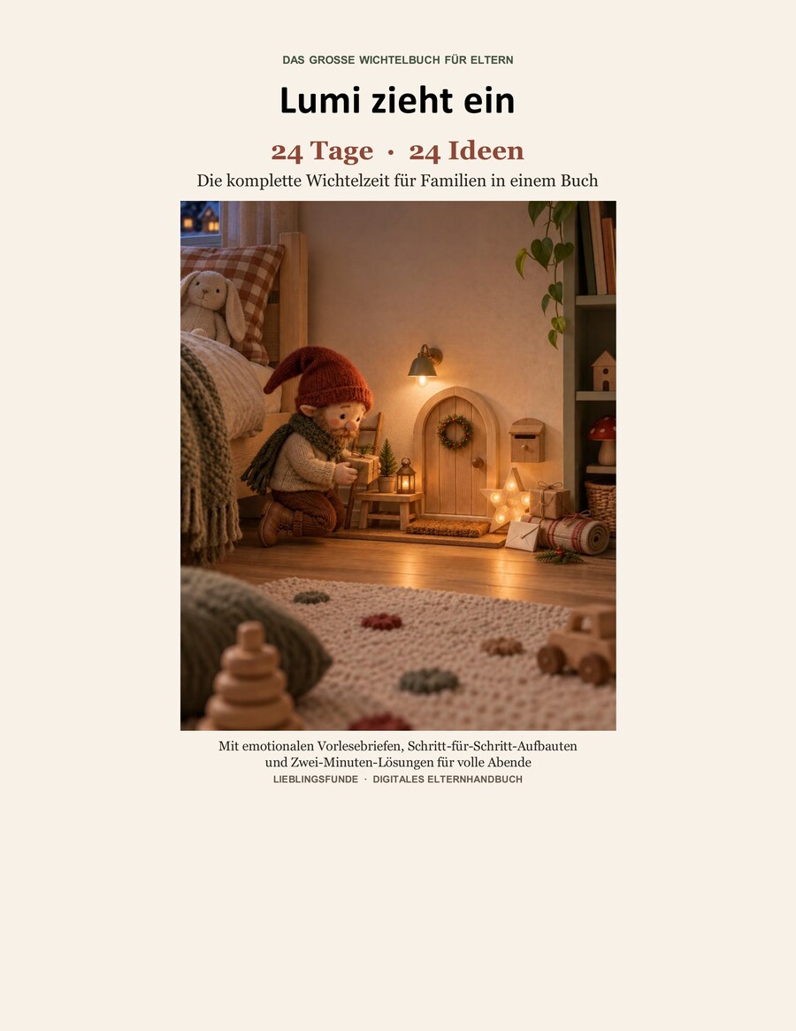 Buchcover von Lumi zieht ein – Das große Wichtelbuch für Eltern